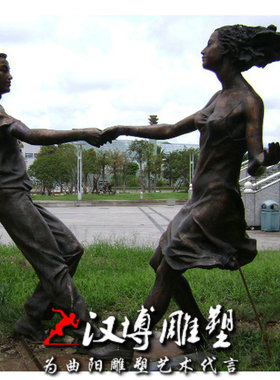 玻璃钢人物商业街爱情主题雕塑