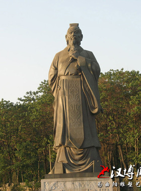 玻璃钢古代历史姜子牙人物雕塑