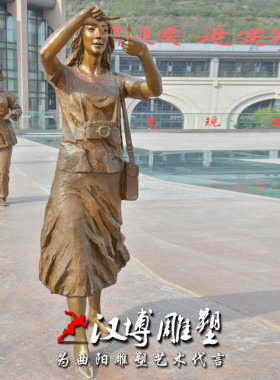 玻璃钢园林景观商业街人物雕塑