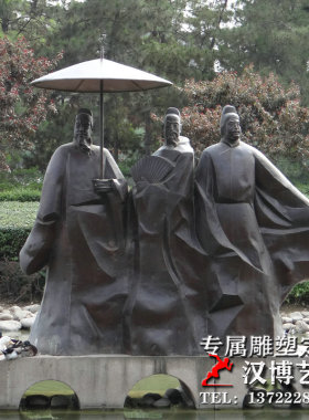 玻璃钢古代园林景观专业人物雕塑