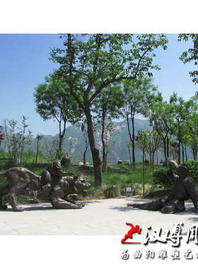 古代户外园林景观人物雕塑