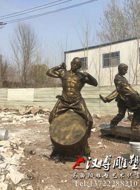 玻璃钢民俗公园景观人物雕塑