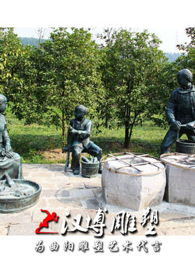 玻璃钢园林景观大型户外人物雕塑