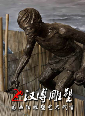 古代民俗商业街小区人物雕塑定制