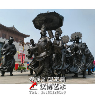 唐朝文化雕塑铸铜材质雕塑制作大唐不夜城雕塑城市景观园林雕塑