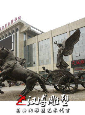 欧式风飞马翅膀商业街人物雕塑