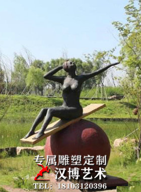 玻璃钢户外园林景观人物雕塑