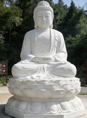 汉白玉石材佛像菩萨造型雕塑定制