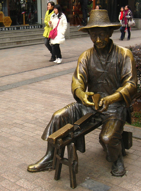 玻璃钢城市广场园林景观人物雕塑