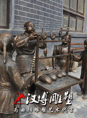 玻璃钢古代景区公园人物雕塑