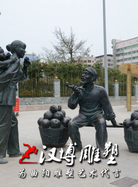 玻璃钢商业风民俗公园人物雕塑