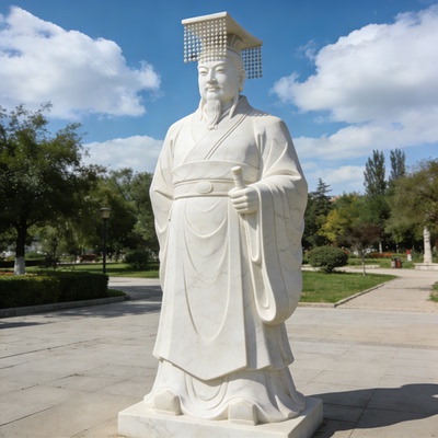 汉白玉花岗岩帝王名人雕塑定制