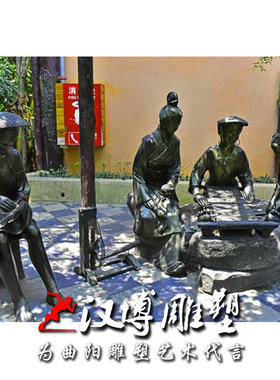 古代定做步行街玻璃钢雕塑