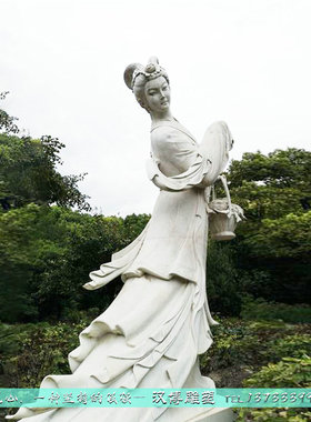 石材花池仙子塑像田园风汉白玉
