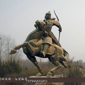 古代兵士骑马雕塑大型广场公园景观装 饰户外园林骑马人物仿铜摆件
