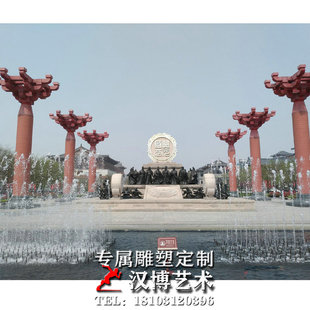 大唐不夜城雕塑制作铸铜材质雕塑制作户外摆放雕塑城市景观雕塑