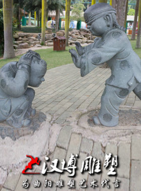 小孩子儿童户外校园铜雕定制