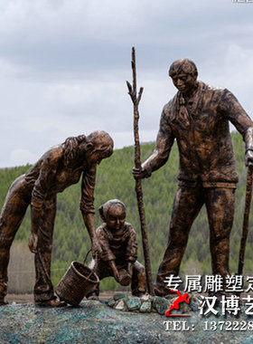 玻璃钢园林景观大型户外人物雕塑