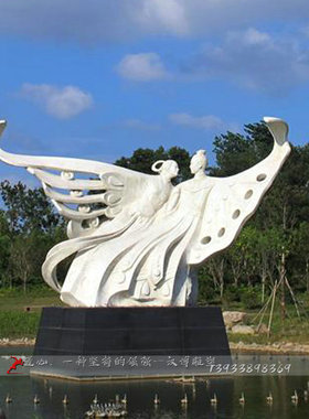 梁祝玻璃钢爱情风定制园林景观