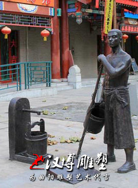 玻璃钢情景民俗定做人物雕塑现货