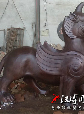 玻璃钢古代神兽貔貅公园小区景观