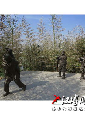 玻璃钢古代公园人物雕塑