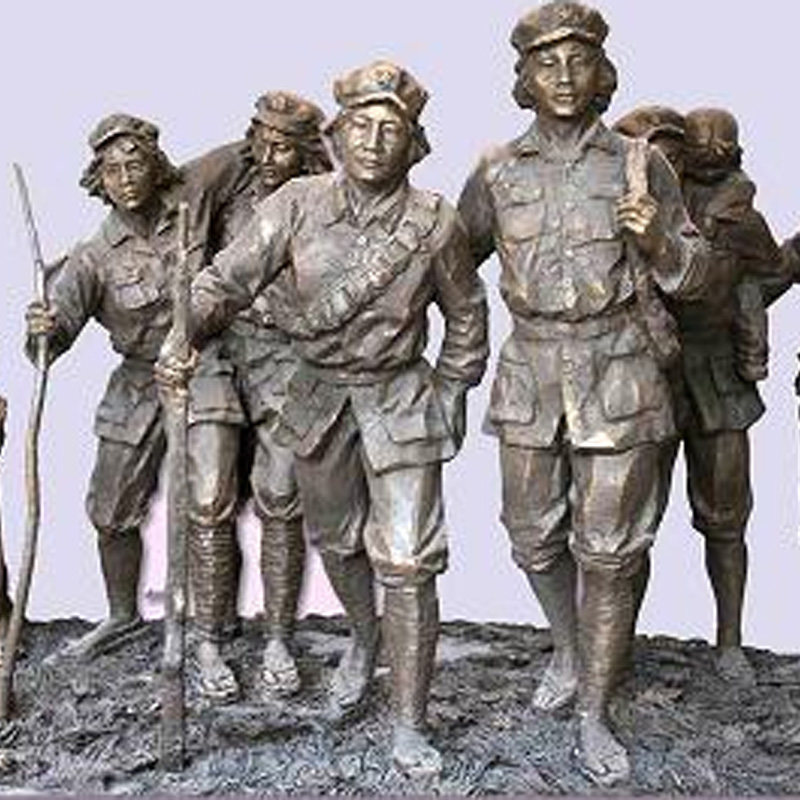 玻璃钢军人主题景观雕塑大型户外雕塑制作专业加工制作厂家雕塑厂