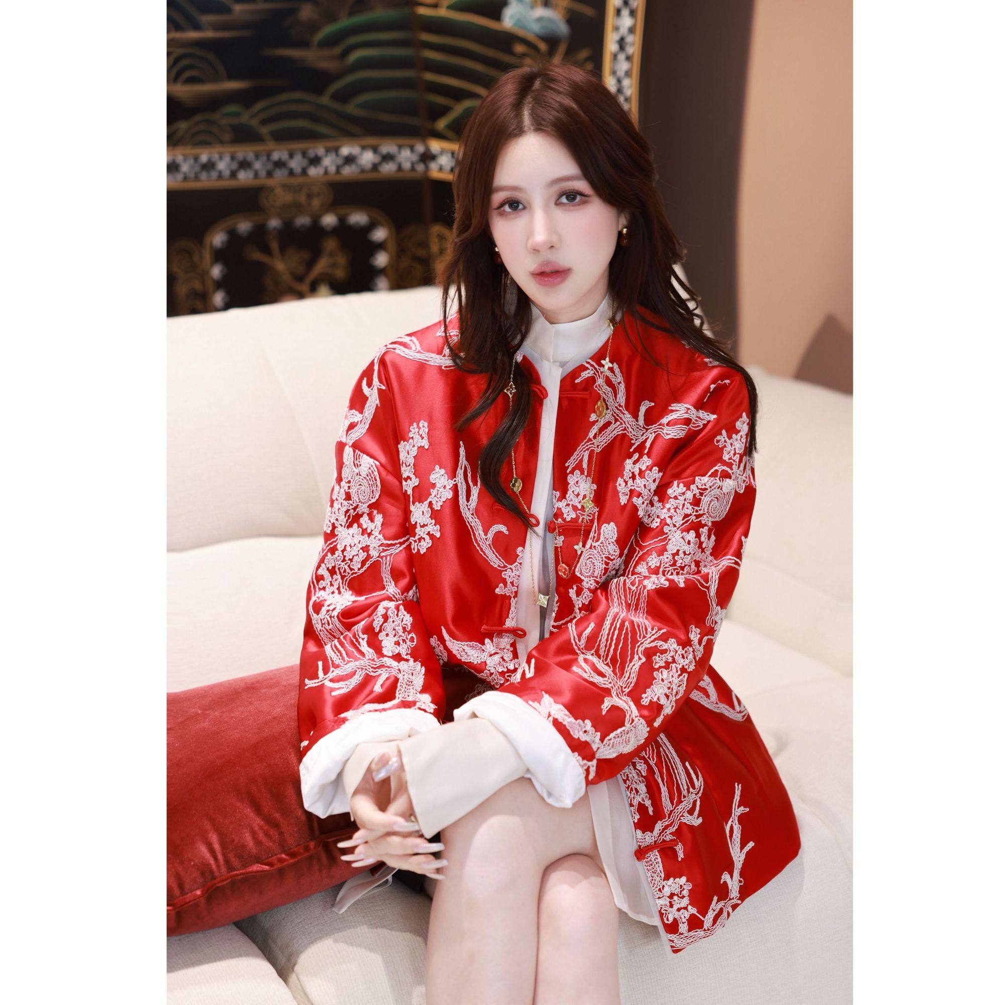 G.yantong【迎春】早春款国风重工刺绣醋酸夹棉新款外套女WT1138,女装/女士精品,短外套,淘宝优惠券,粉丝福利购,淘宝优惠卷