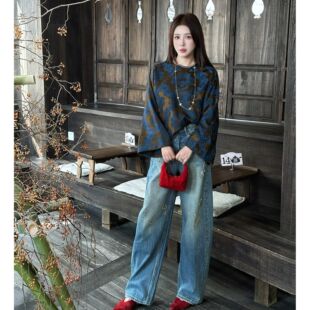 G.yanton重工钉珠水洗新款火爆时尚牛仔裤休闲显瘦复古直筒KZ128