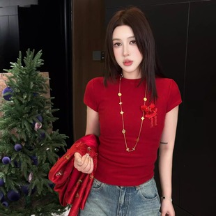 T恤女纯色DD1268 yantong郭彦彤年服定制手工小马显瘦打底时尚