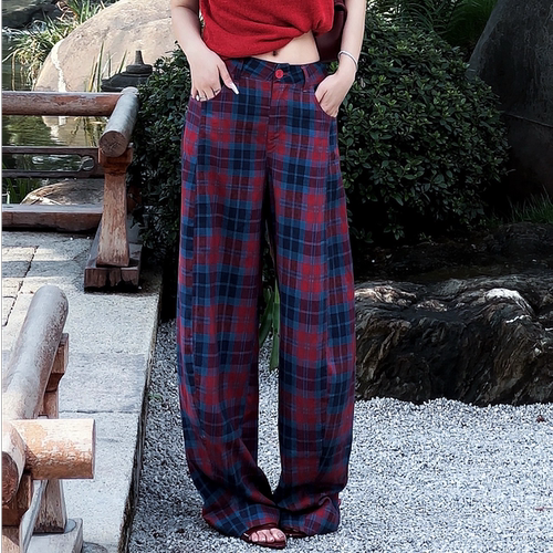 郭彦彤高腰阔腿裤女款透气宽松