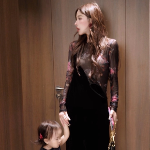 G.yantong郭彦彤小众定制国风真丝丝绒背带裤 KZL49 阔腿裤