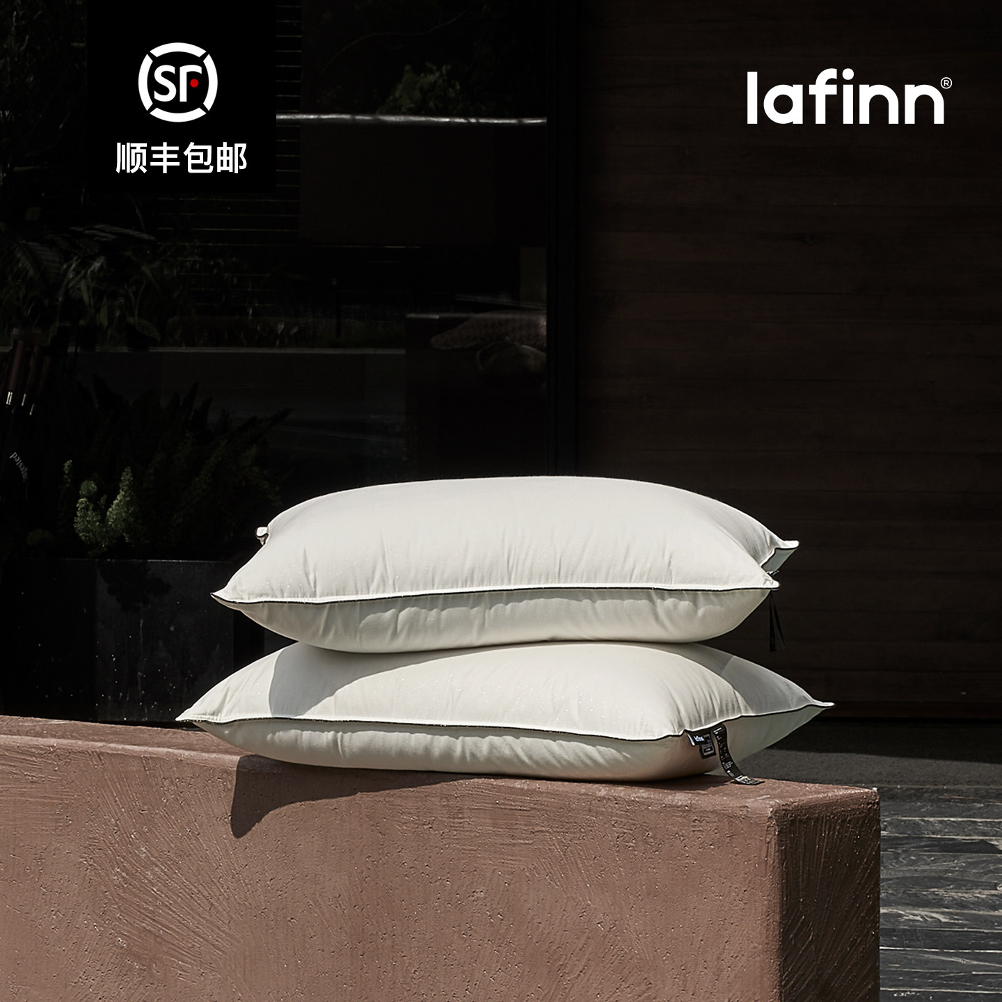 lafinn 日本银棉95白鹅绒蚕丝羽绒枕头柔软慢回弹五星级酒店枕芯