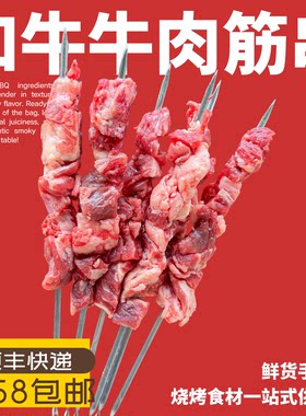 烧烤食材和牛功夫肉筋串