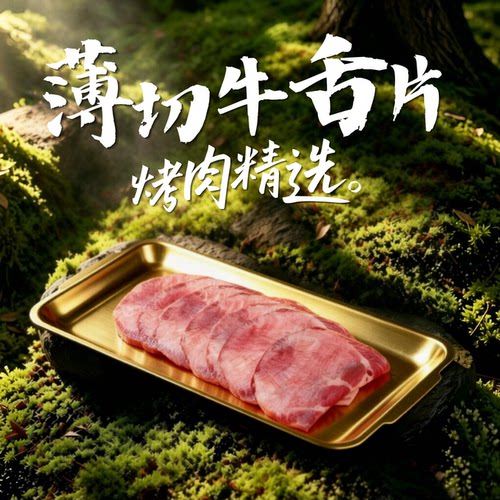 薄切安格斯牛舌片精修去皮