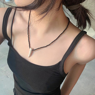 BKP曼谷公园「角」波西米亚复古小众项链串珠松石牛角ins百搭男女