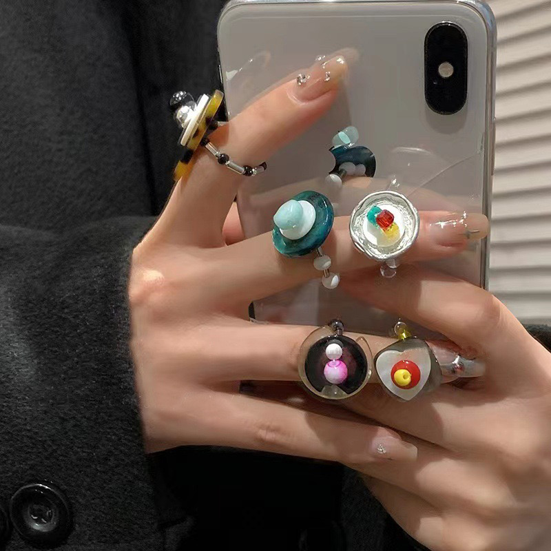 BKP曼谷公园「复古串珠戒」小众设计vintage戒指个性y2k多巴胺