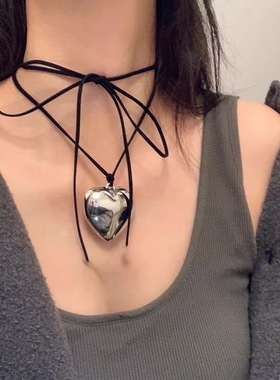 BKP「捆绑心」韩素希同款自由打结项链爱心绒绳小众设计百搭