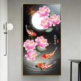 Flower Hao Moon Cross Emlemprodery 2022 Новая вышивка популярная подъемная крыльцо Вертикальное издание