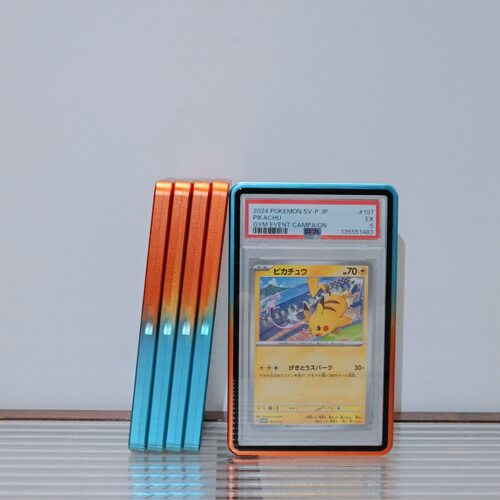 PSA蓝橙渐变金属评级保护壳评级卡展示球星卡宝可梦PTCG/CGC/CCIC