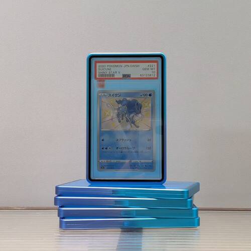 PSA幻蓝渐变金属评级保护壳评级卡展示球星卡宝可梦PTCG/CGC/CCIC