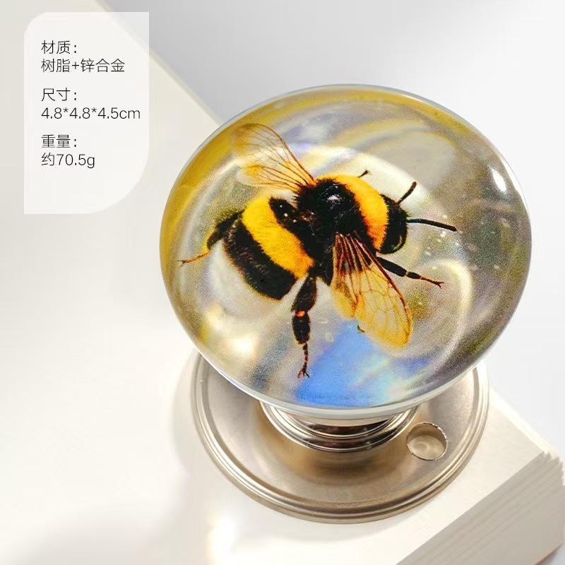 创意时尚树脂拉手橱柜衣柜门把手装饰树脂内埋工艺品水晶球门把手