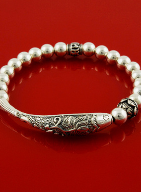 情人节原创设计手链鲤鱼纯银女