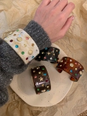 棠洛 辣妹y2k宽版 手镯女镶钻贝壳海星手环波西米亚风夸张手饰品潮