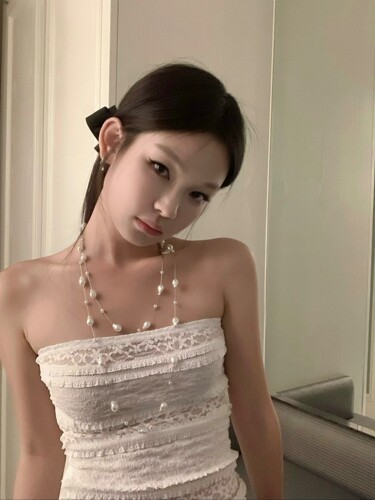 珍妮感个性异形珍珠项链女长款绕圈叠戴毛衣链高级感精致颈链2026