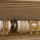 棠洛 vintage千禧辣妹手镯女欧美高级感金属手镯金色夸张手环2026