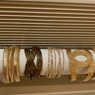 棠洛 vintage千禧辣妹手镯女欧美高级感金属手镯金色夸张手环2026