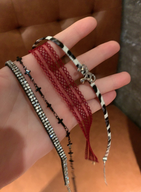 棠洛 sexy细款颈链女小众设计感锁骨链简约choker显脖子细高级感