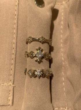 浅钛金欧美ins风戒指女小众个性食指戒指叠戴高级感指环2026爆款