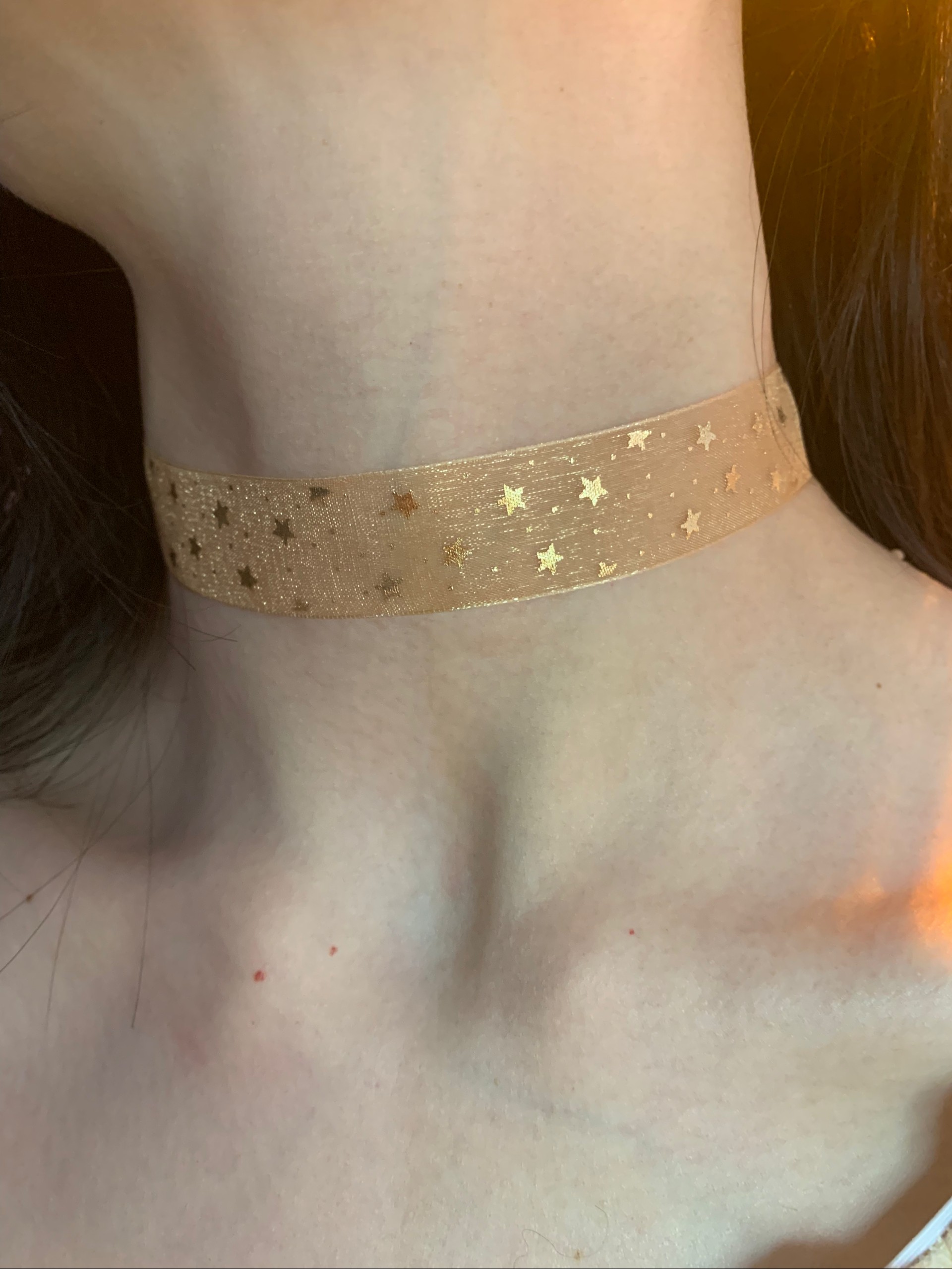 棠洛 甜辣网纱星星choker颈链女布艺颈链绕脖项圈y2k锁骨链2026爆